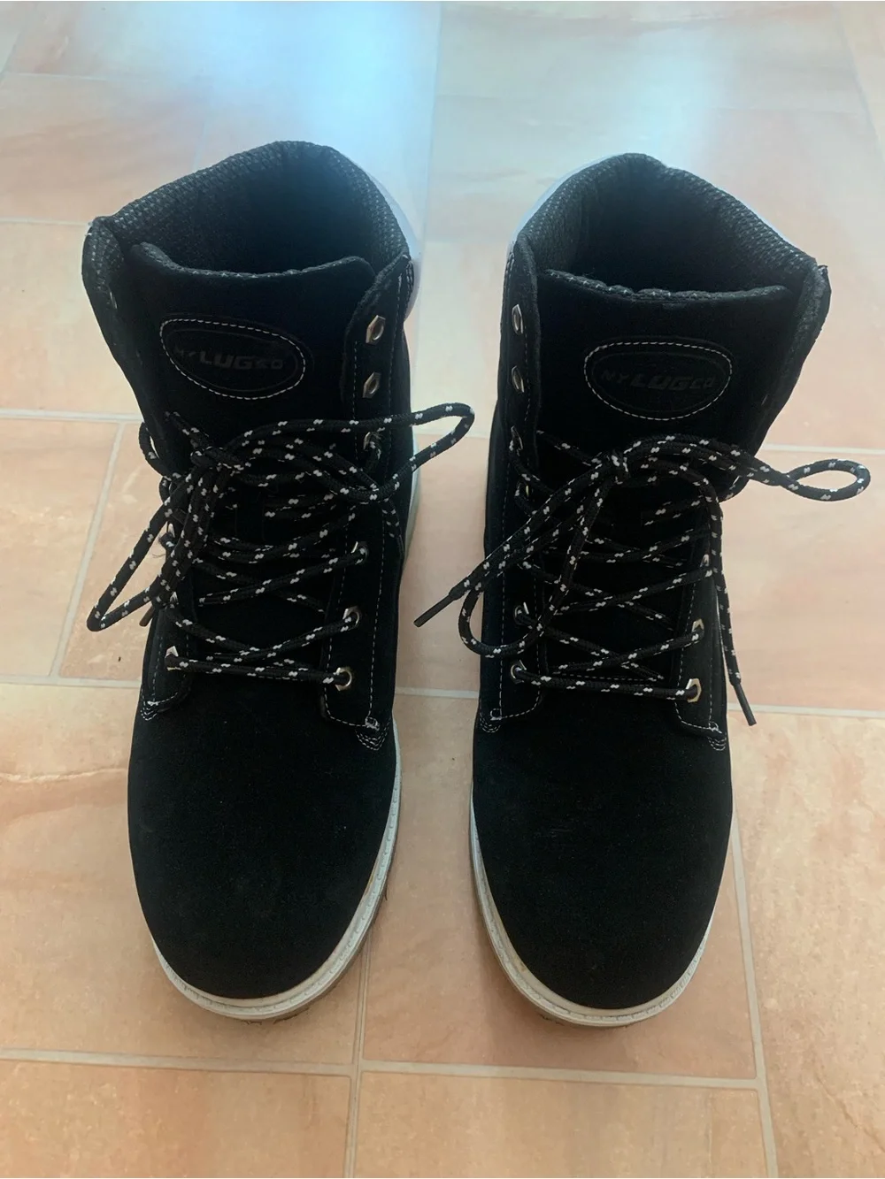 Lugz Men's Black Suede Lace-Up Convoy Boots